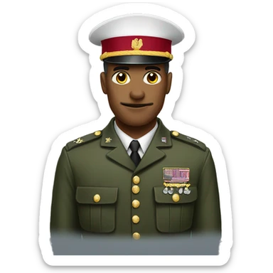 militar without moustache hat with eagle sticker