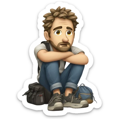 Homeless white guy sticker