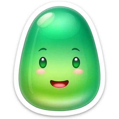Jelly bean green ombré straight mouth sticker