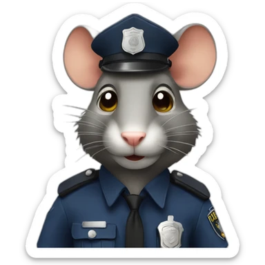 police rat sticker