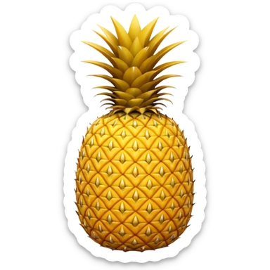 Upside down pineapple with no background sticker