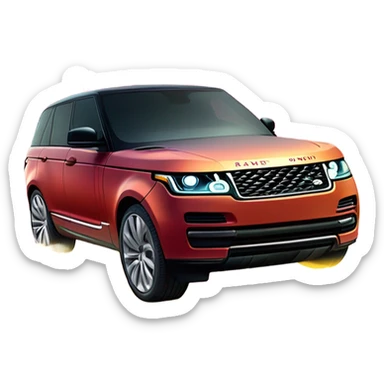 A futuristic range rover on a modern road, with lightning and energy all around, symbolizing innovation.
 sticker