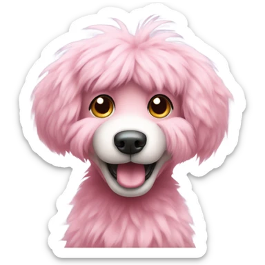 Pink dog cute sticker