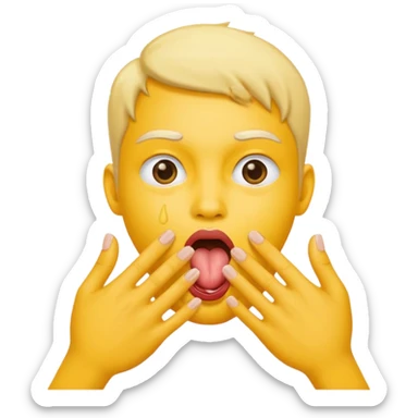 emoji che lecca 😛🫱🫲con queste due mani sticker