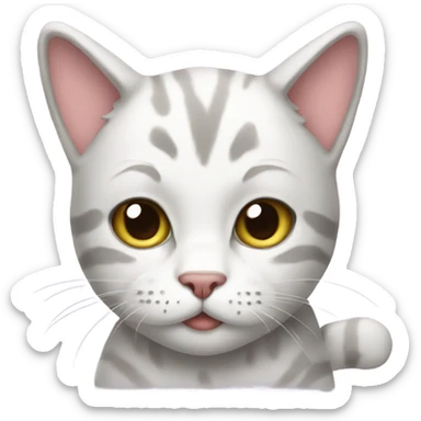 Cat in pj sticker