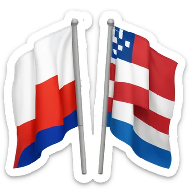 two flags austria and croatia sticker