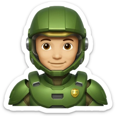 Master chief smiling sticker