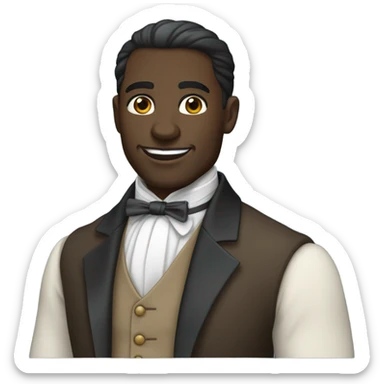 1800 clothes black gay guy mid 30s sticker