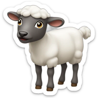 Agneau avec sifflet sticker