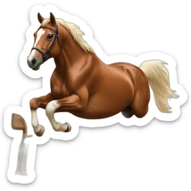 Jumping horse sticker