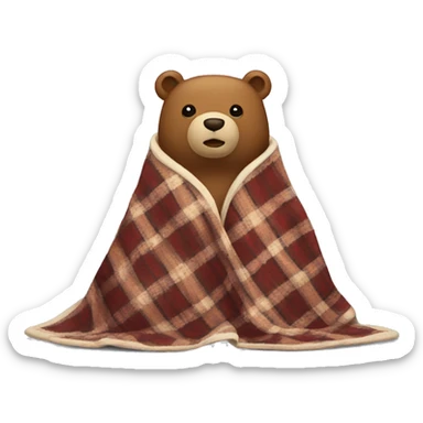 bear with bear blanket sticker