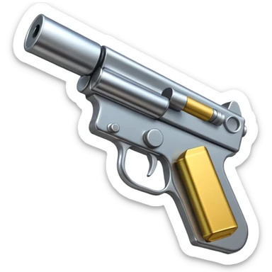 machine gun shooting sticker