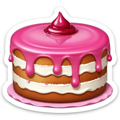 pink gooey jam cake sticker