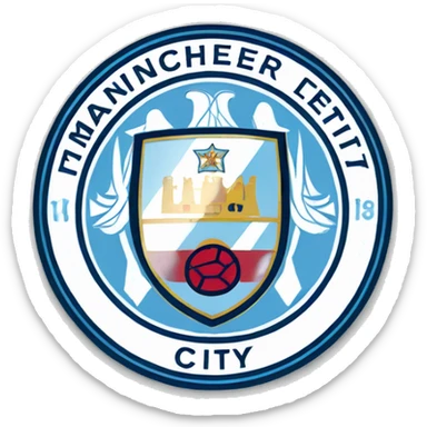 manchester city logo sticker