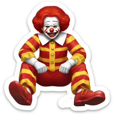 Ronald McDonald in handcuffs  sticker