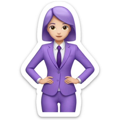lavender-purple  Suit, smooth rounded neckline, simple design, glossy surface, plain background. Negative: Girls, only suit. sticker
