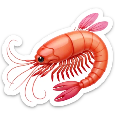 shrimp mini sticker
