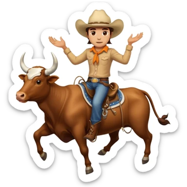 Texas longhorns player riding a bull sticker