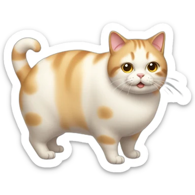 Cat fat sticker