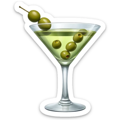 martini with olives sticker