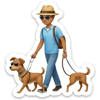 Dog Walker man sticker