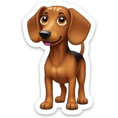 Teckel dog sticker
