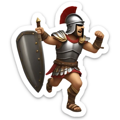 Gladiator running side view sticker