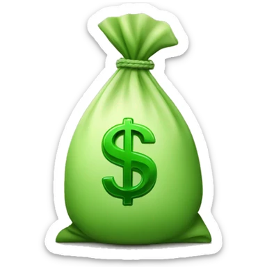 Money bag with green dollar sign sticker