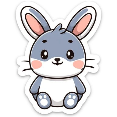 a cute rabbit sticker