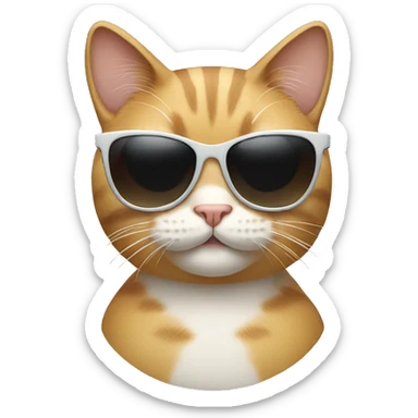 Cat with sunglasses sticker