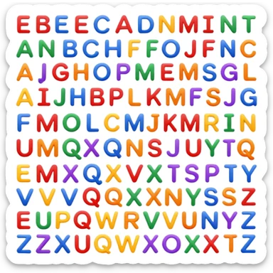 Make the full alphabet  sticker