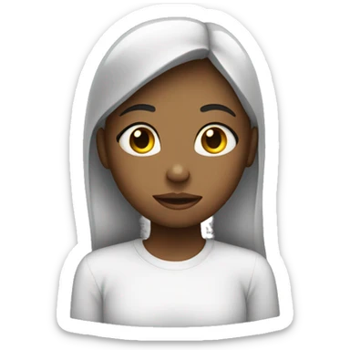 girl with an i miss you sign sticker