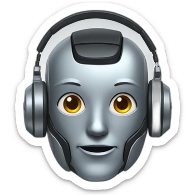 Robot wearing an Earpiece sticker