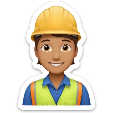 employee of a landscaping company sticker