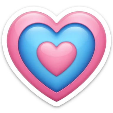 Emoji de coração azul e rosa sticker