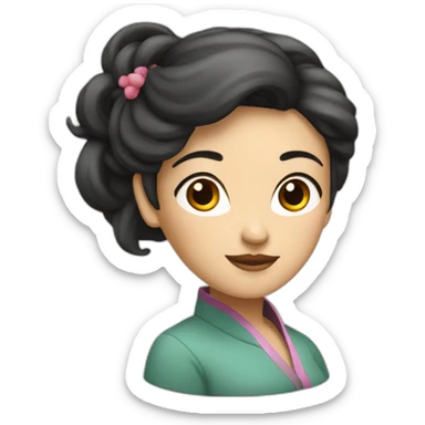 femme chinoise qui dit Lóba sticker