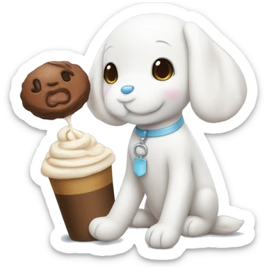Cinnamoroll and mocha sticker