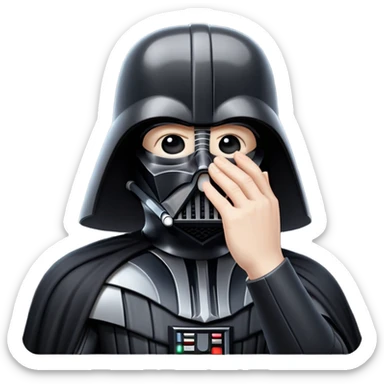 Dart vader facepalm sticker