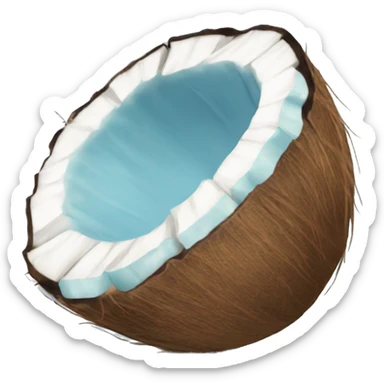 pastel blue coconut sticker