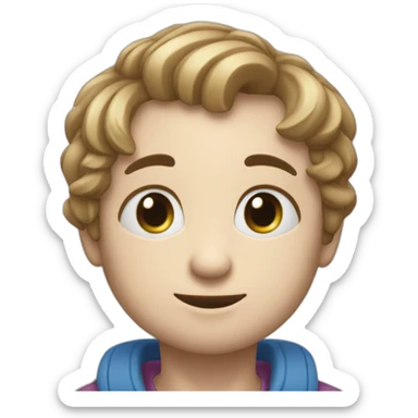 Chat tro mignon qui jou avec une pelote sticker