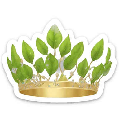 Leaves tiara sticker