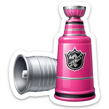A Stanley cup pink sticker