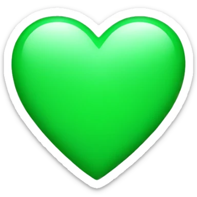 iphone green heart sticker