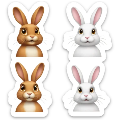 difference between a hare and a rabbit sticker
