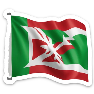 basque country flag with no filter. As all emoji flags are. sticker