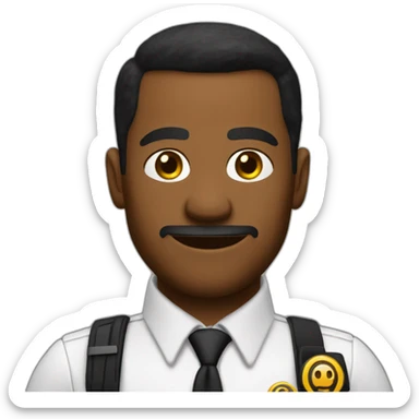 taxi driver in tuxedo with TSA badge, carl johnson face sticker