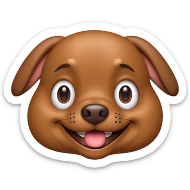 Brown Frug dog I'd like a 3D emoji sticker