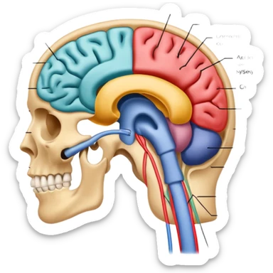 auditory system anatomy sticker