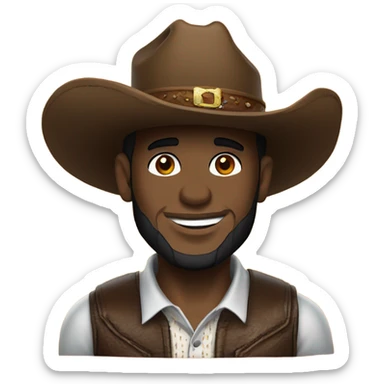 LeBron James wearing a cowboy hat  sticker
