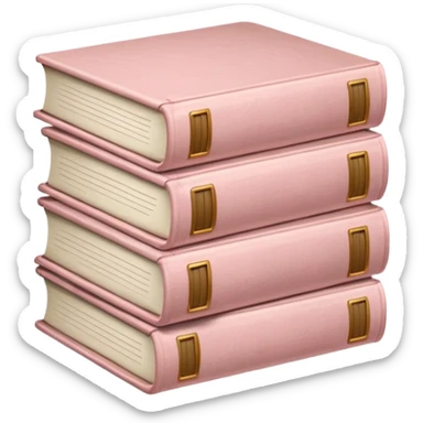stack of pale pink books sticker